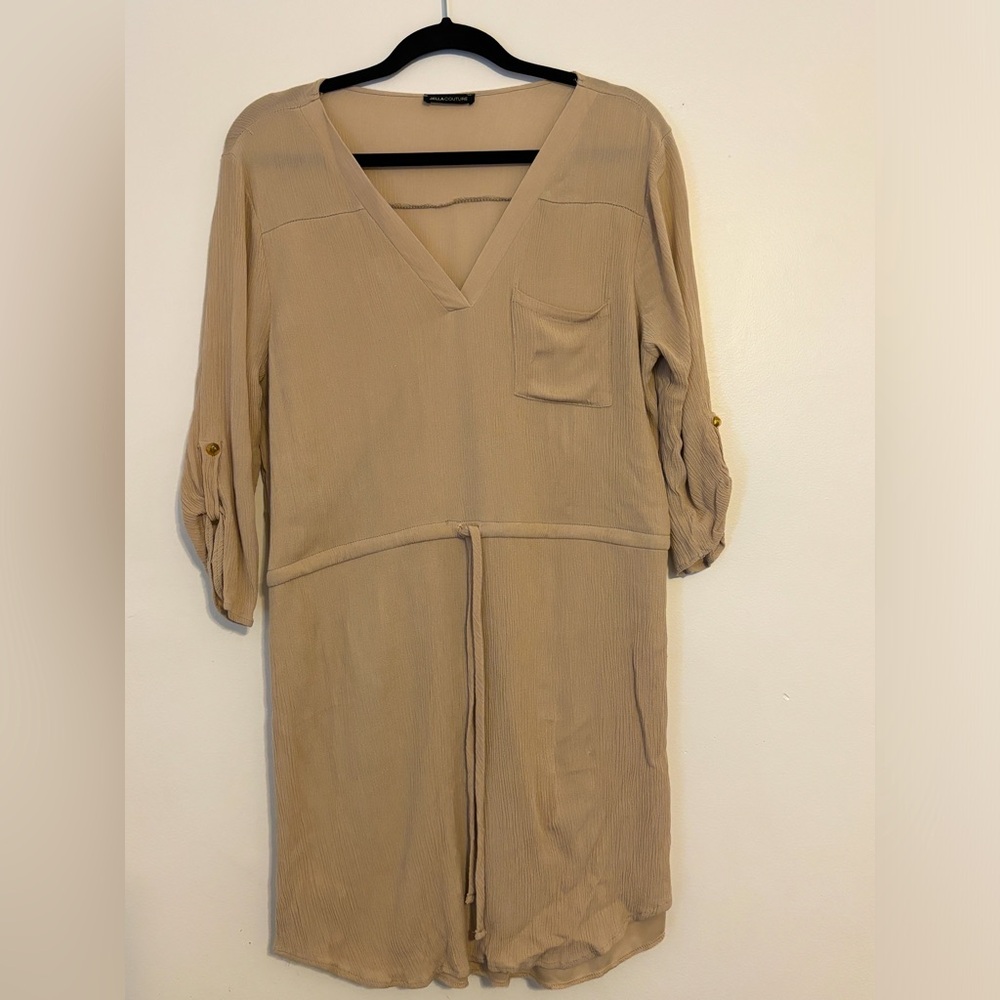 Jella Couture beige dress size large